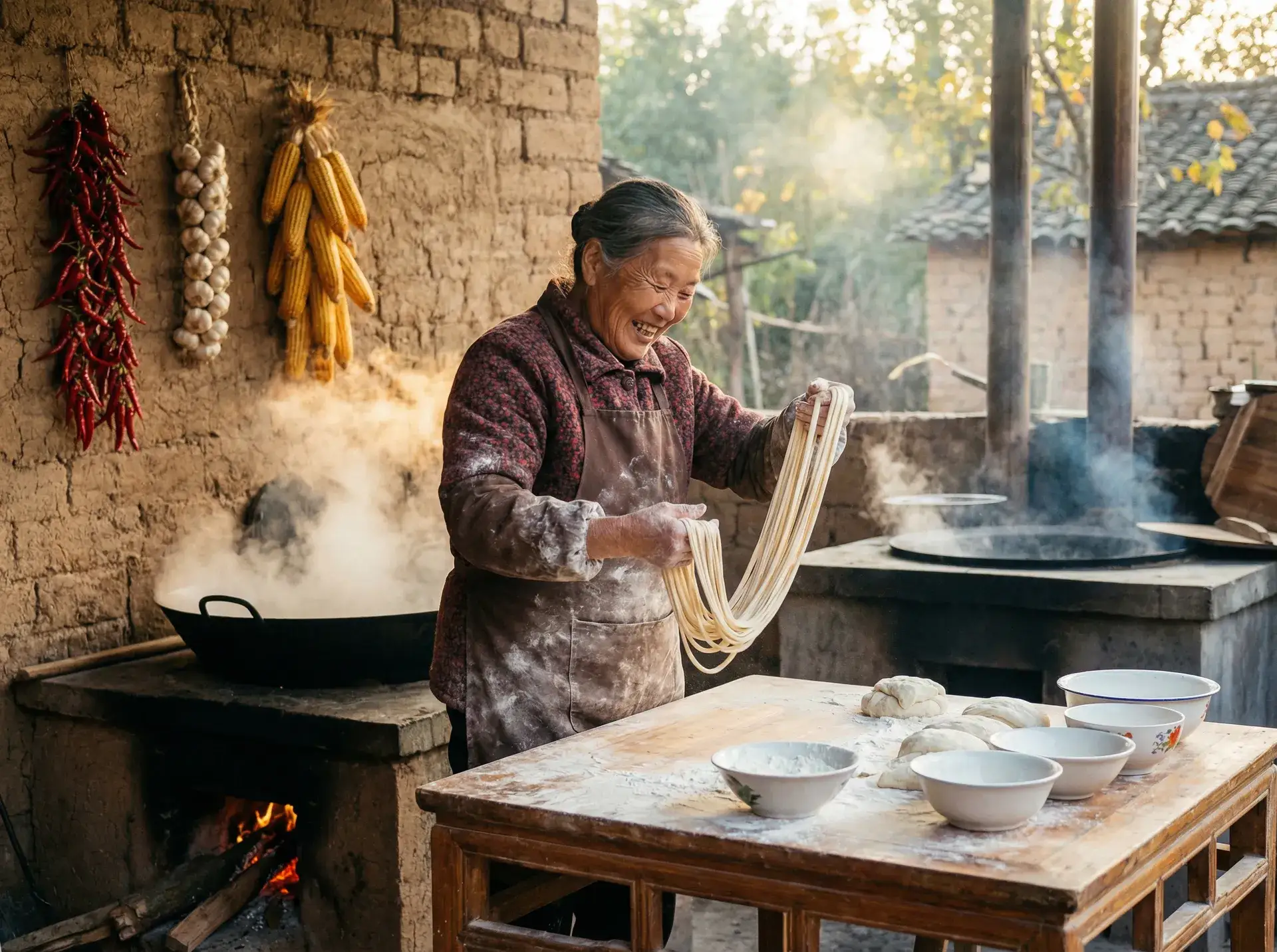 农家大嫂手擀面 - 我朋友的年轻搜子2在线播放 乡村美食